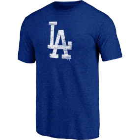 Men's Dodgers Triblend Logo Short Sleeve Non Irritating Tags