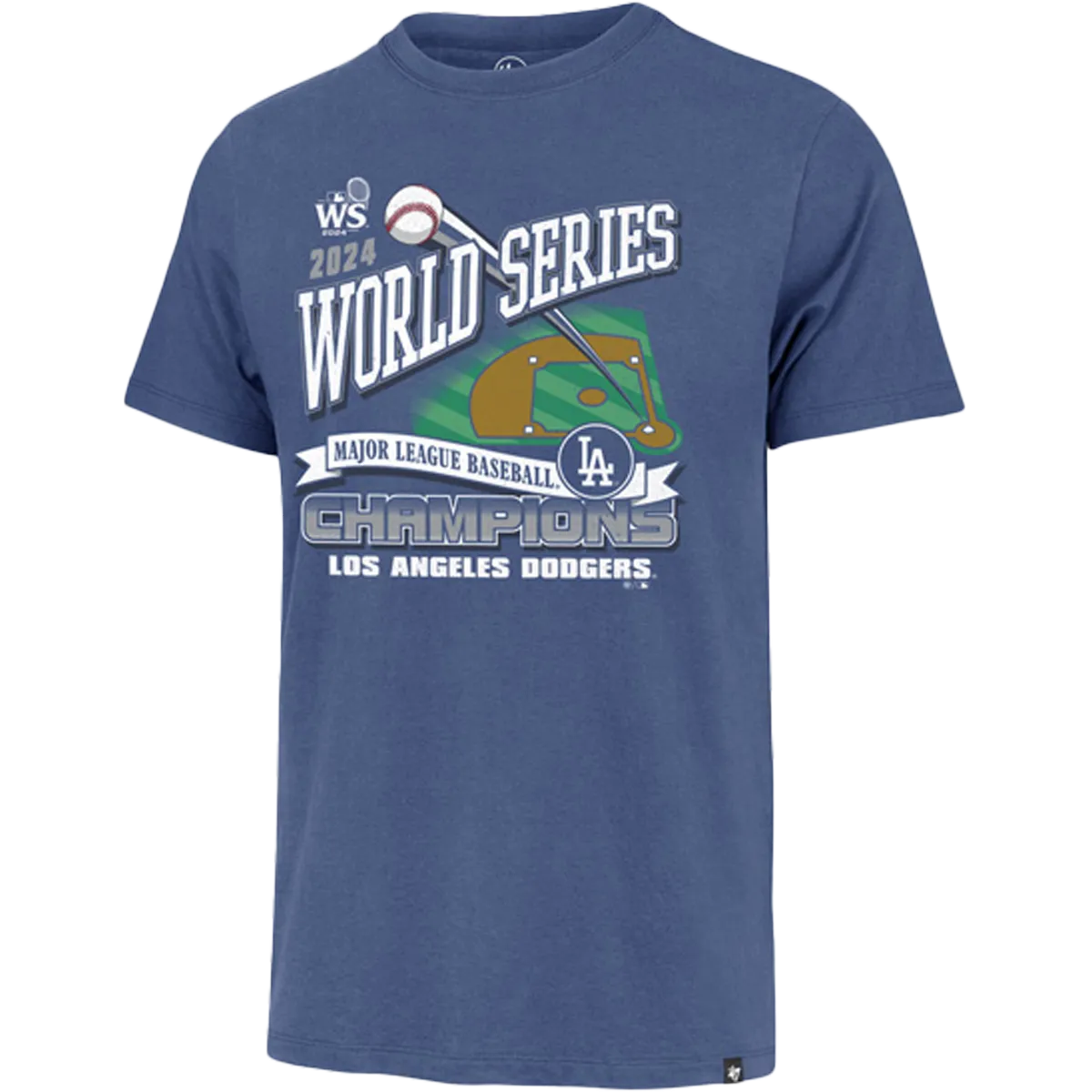 Fun Design Classic Cut Men's Dodgers World Series Champs Franklin Tee
