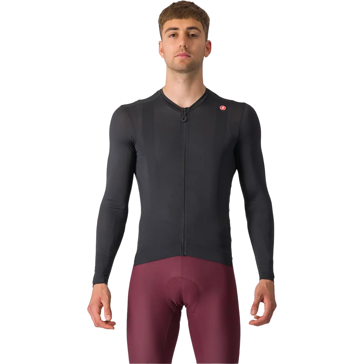 Men's Espresso Long Sleeve Jersey Quick Dry Blend Casual Button-Down