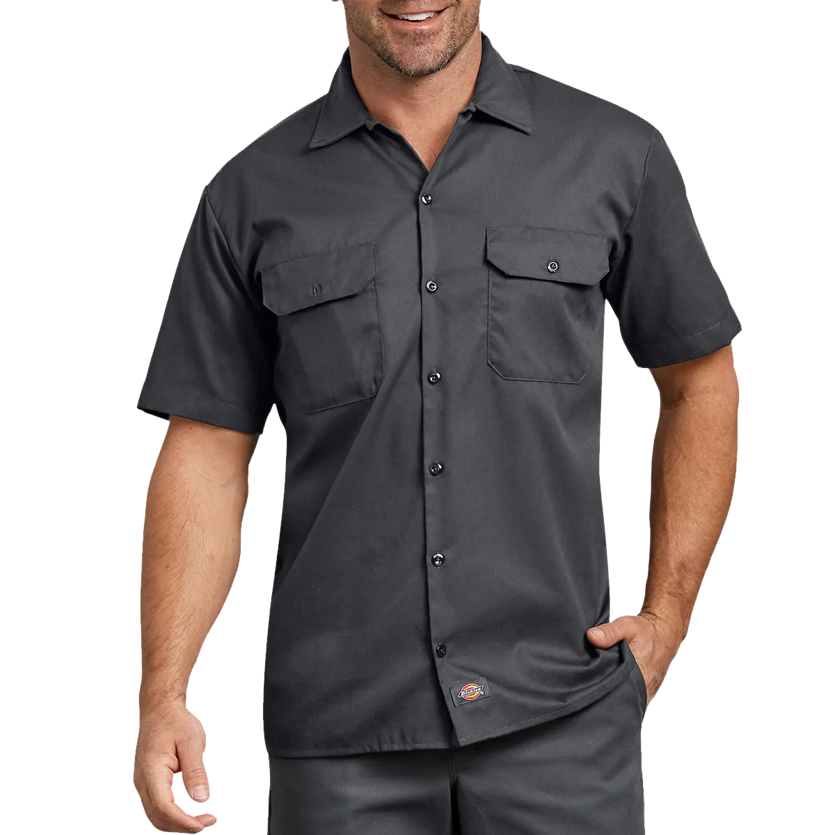 Soft Touch Fit Smooth Neckline Men's Flex Short Sleeve Twill Work Shirt