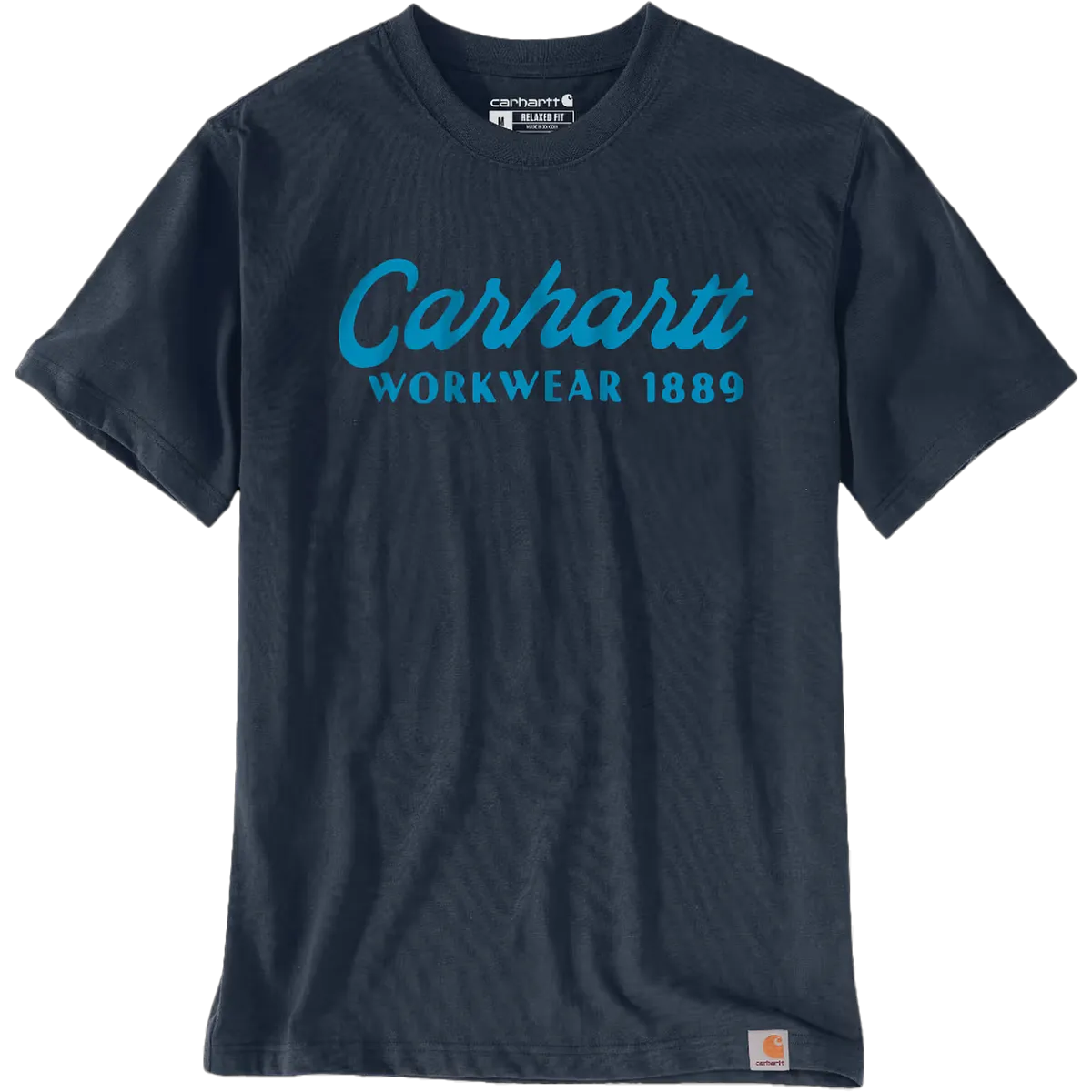 Men's Heavyweight Short Sleeve Script Graphic Tee Minimalist Detailing