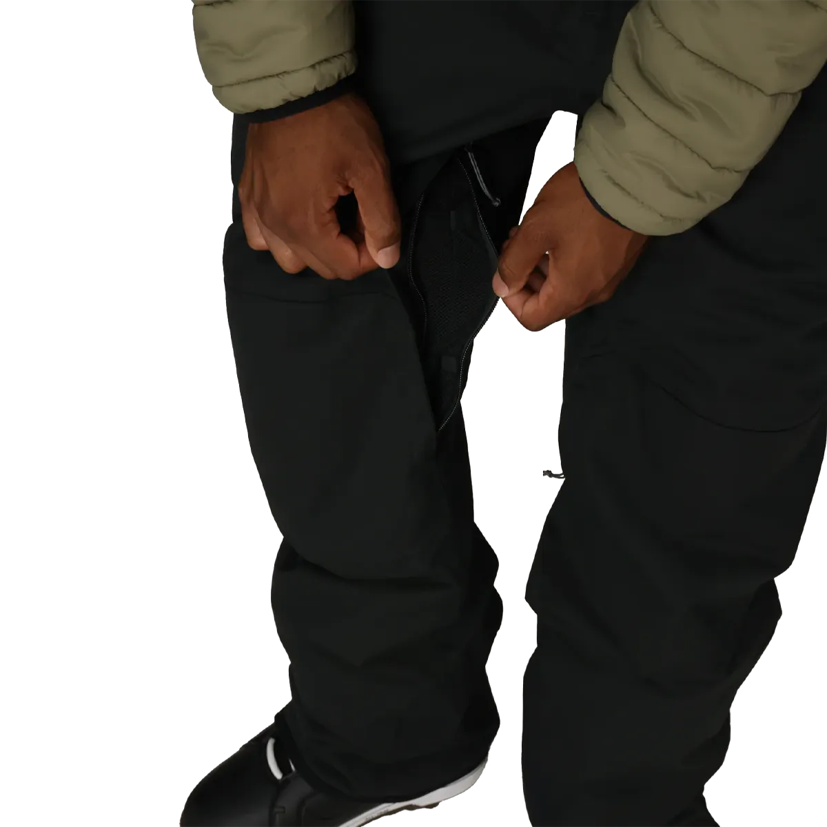 Men's Hot Lap Insulated Bib Zip Closure hook - and - loop closure