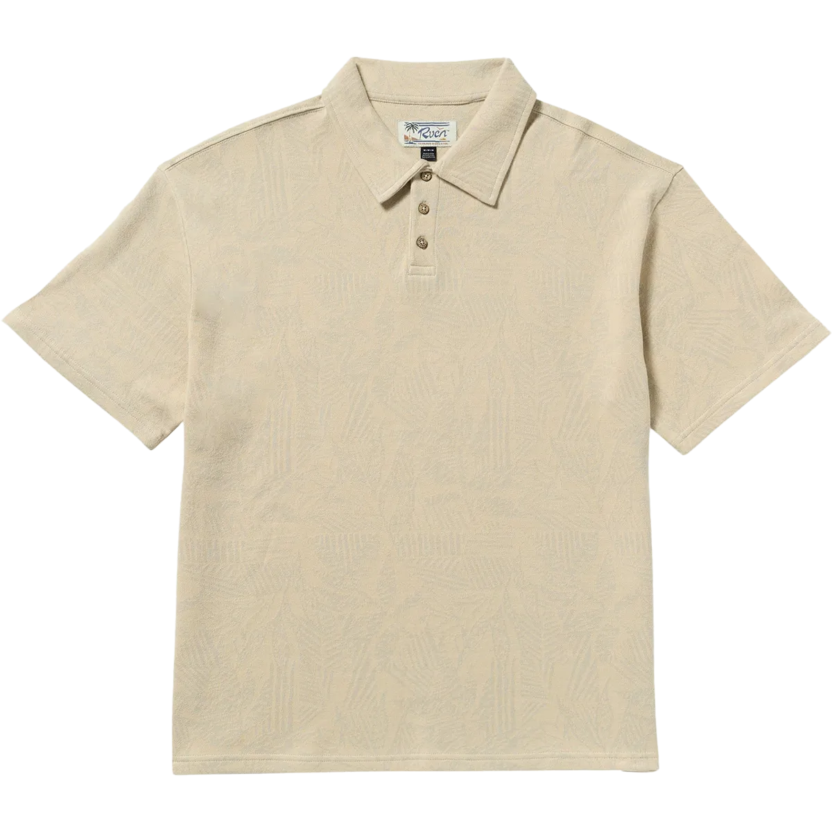 Men's Leaf Lines Polo Short Sleeve Simple Style