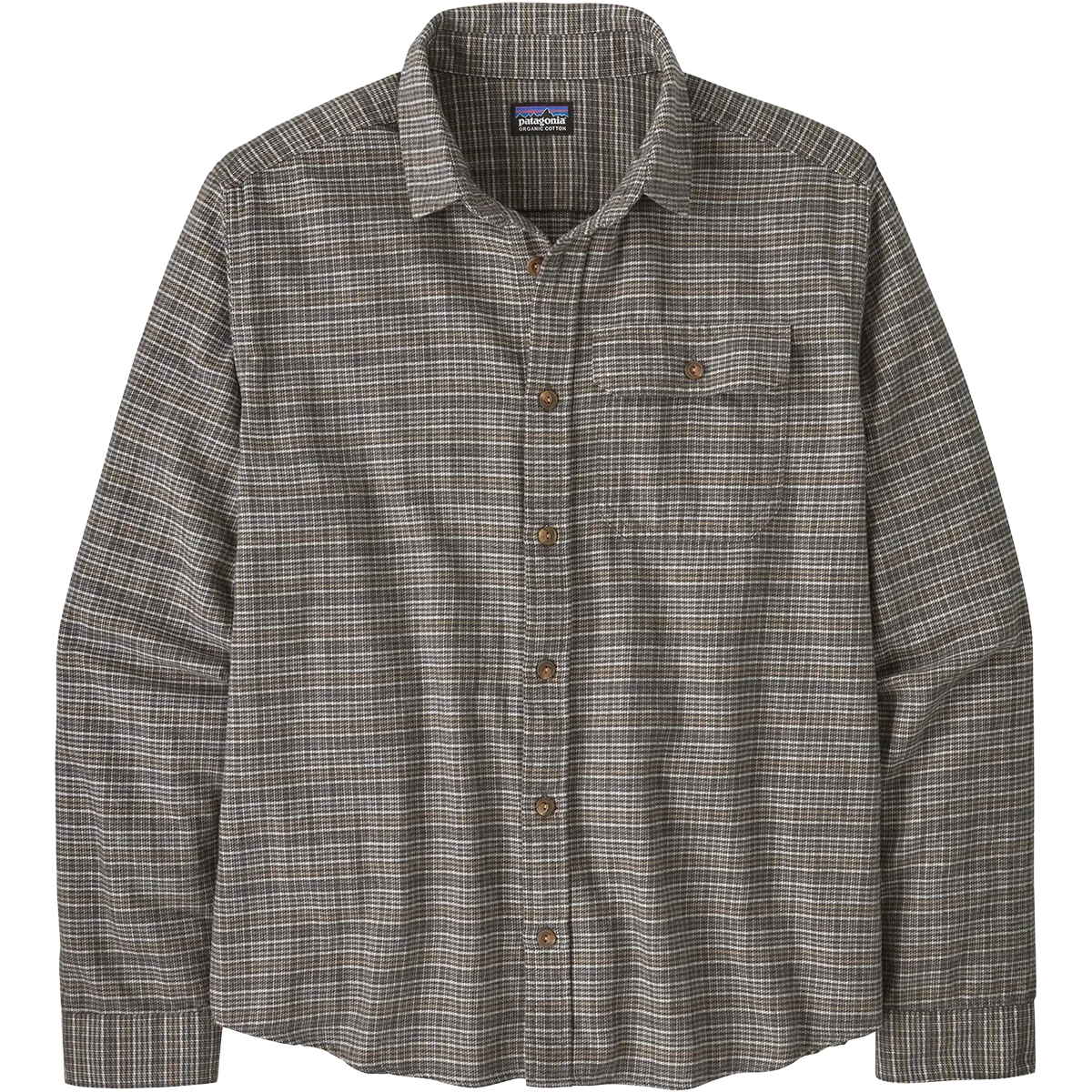Men's Long-Sleeved Lightweight Fjord Flannel Shirt Brushed Interior PlacketDetail