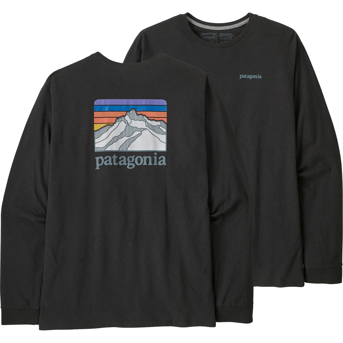 Men's Long-Sleeved Line Logo Ridge Responsibili-Tee college Basic Top