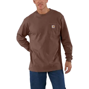 City Casual Moisture Management Fabric Men's Loose Fit Heavyweight Long Sleeve Pocket T-Shirt