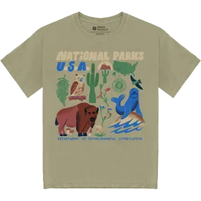 sporty and comfortable Cross Grain Knit Men's National Parks of the USA Tee
