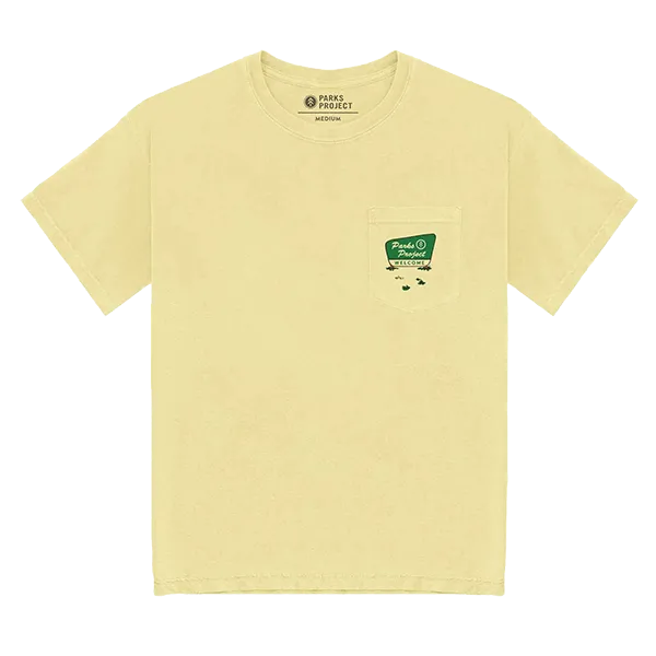 Timeless Design Outdoor Style Trend Men's National Parks Welcome Pocket Tee