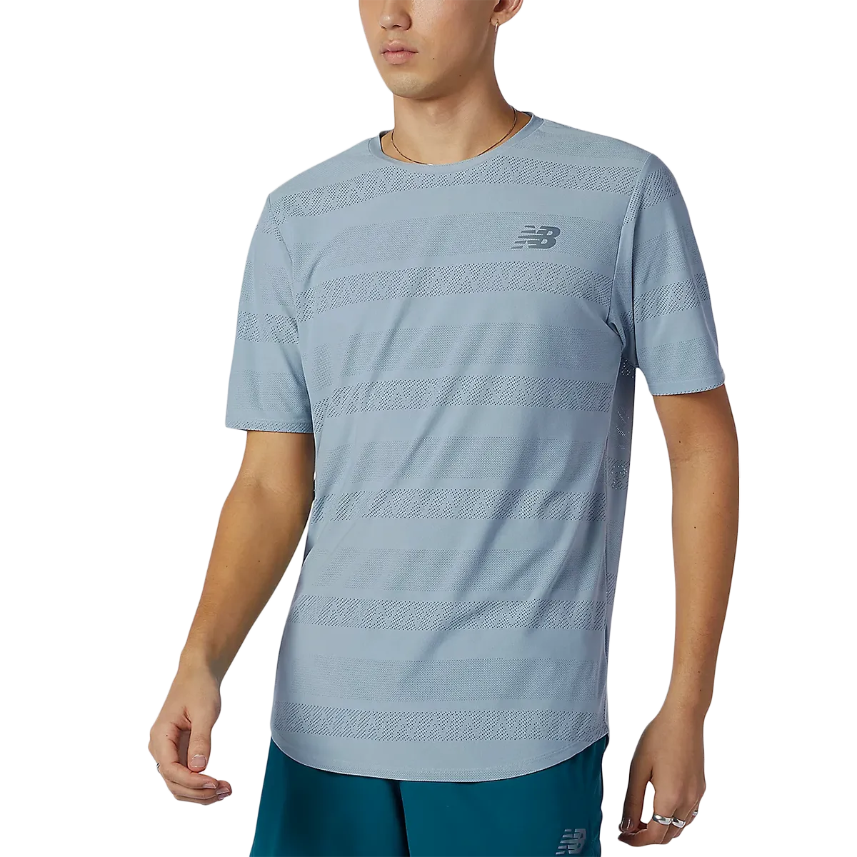 Men's Q Speed Jacquard Short Sleeve Versatile Fashion