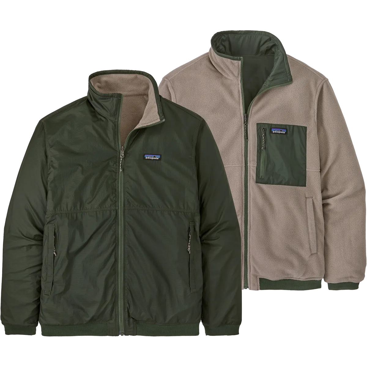 Men's Reversible Shelled Microdini Jacket Convertible 2 In 1 Function