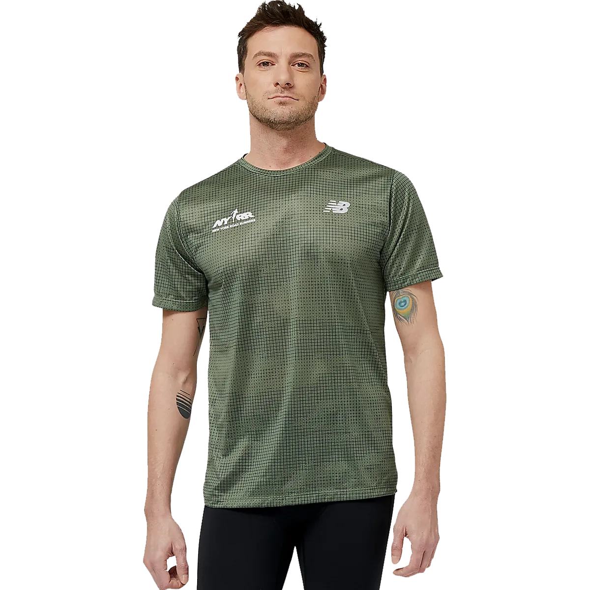 Men's Run For Life Printed Impact Run Short Sleeve Quick Dry Material