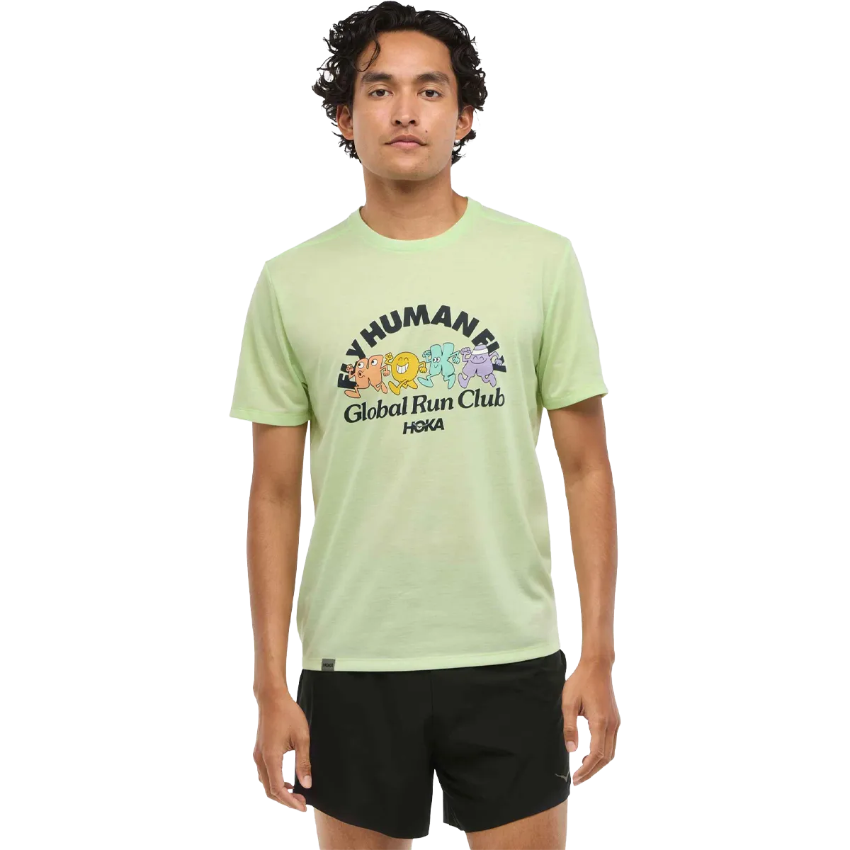 UV protection coating AntiStaticInnerLining Men's Run Tech Short Sleeve