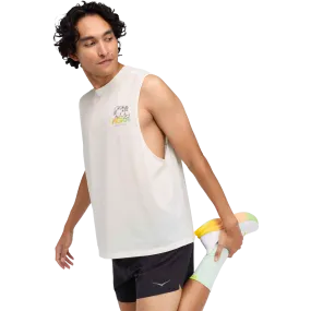 Men's Run Tech Sleeveless Wrinkle resistant fabric Brushed Interior