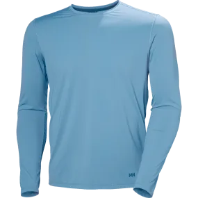 Layered Collar Structure BreathableMeshInsert Men's Shine Solen Long Sleeve Crew