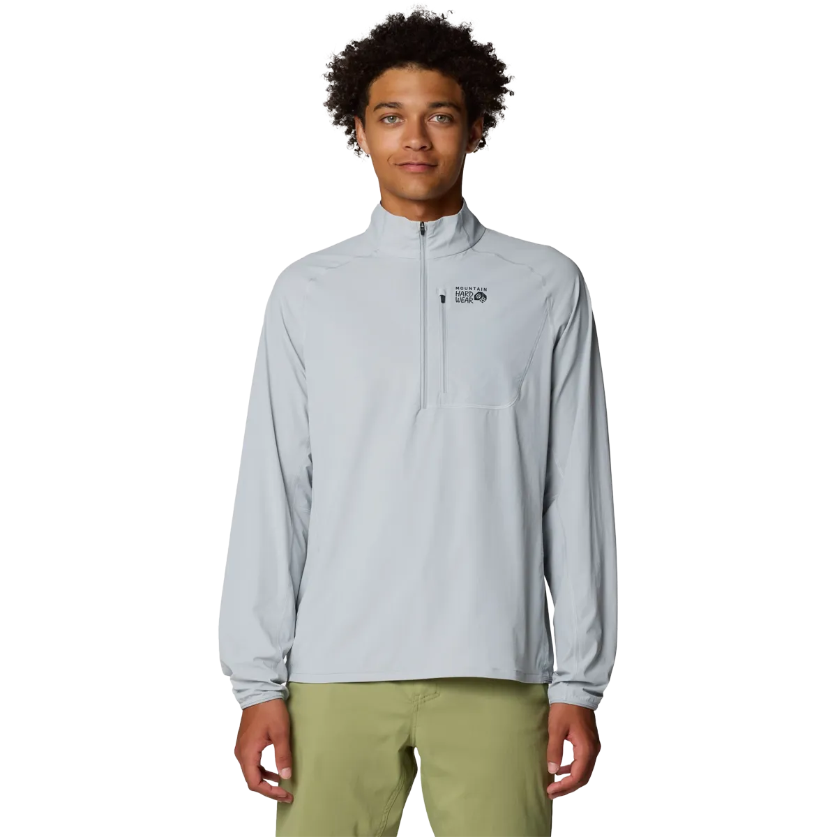Yarn Dye Stripe Men's Sunshield Half Zip