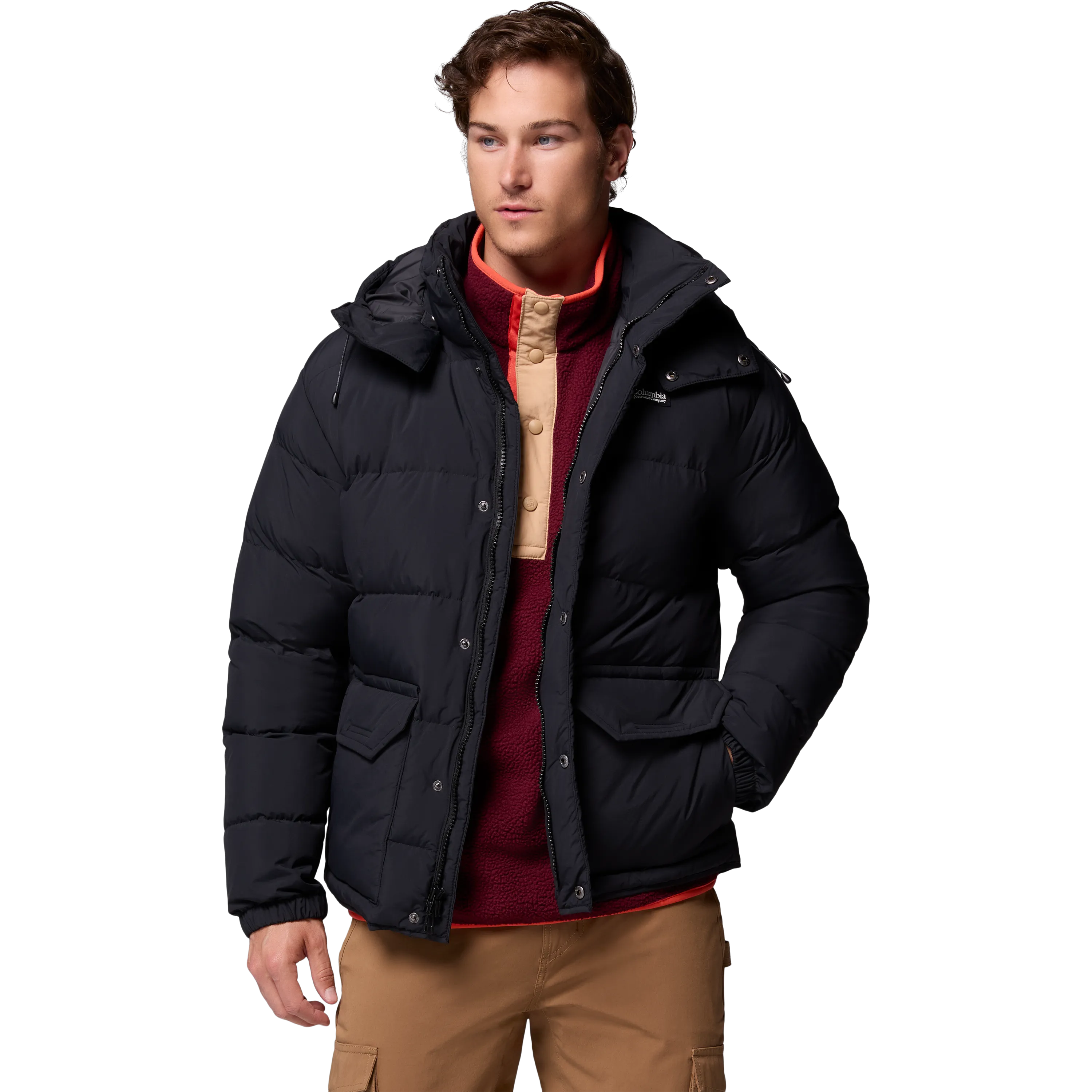 MultiPocketStyle WaterResistant Coating Men's Wallowa Down Hooded Jacket
