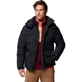 Men's Wallowa Down Hooded Jacket Stretch Comfort Fit Flexible Zipper Guards