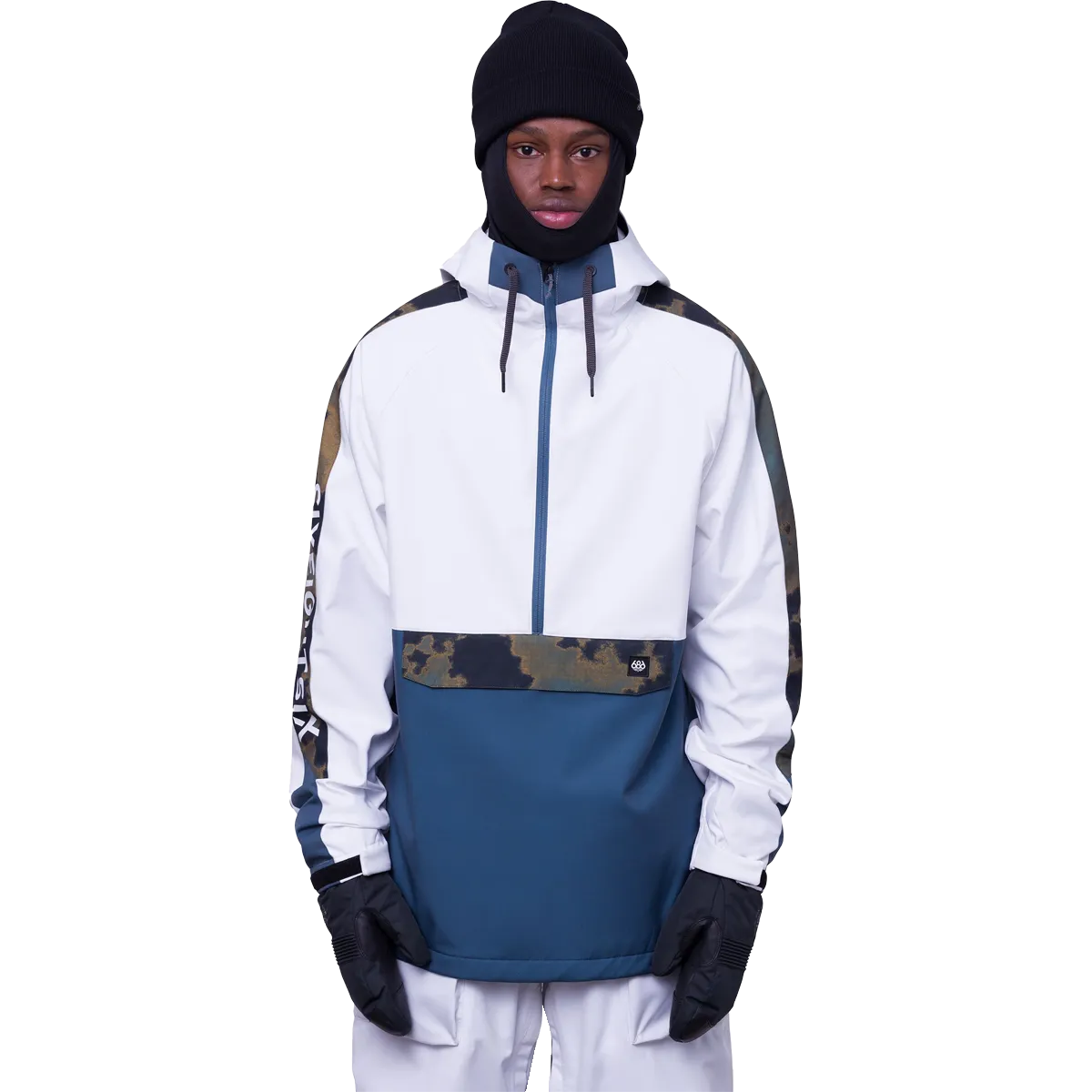 Double Layered Collar MagneticClosure Men's Waterproof Anorak