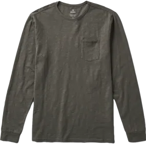 Bonded Seam Technique Self Fabric Tie Men's Well Worn Midweight Organic Long Sleeve Tee