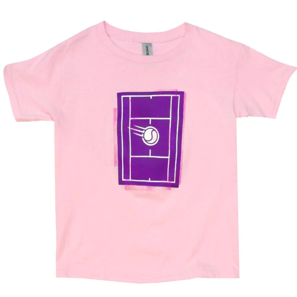 studded Merchant of Tennis Junior Grunge Court Tee - Pink