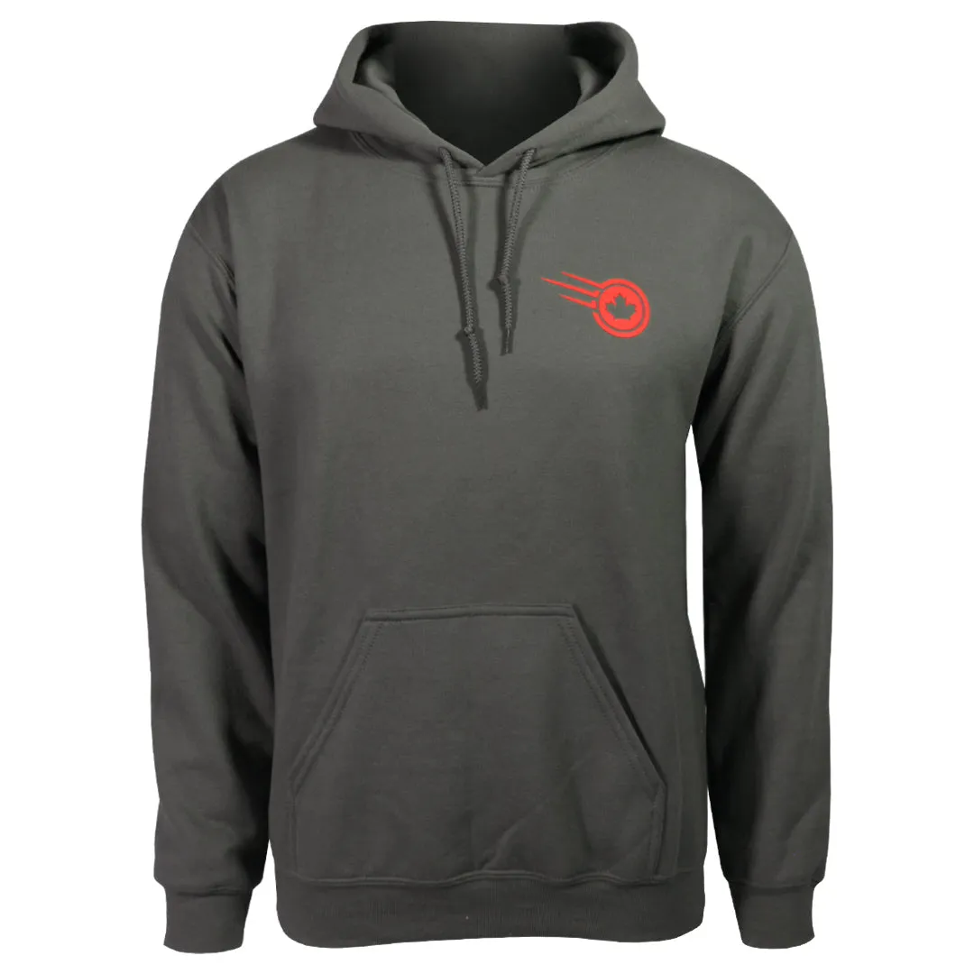 Merchant of Tennis TO Collage Hoodie - Charcoal Luxury Brand Waistband Design Short - sleeve