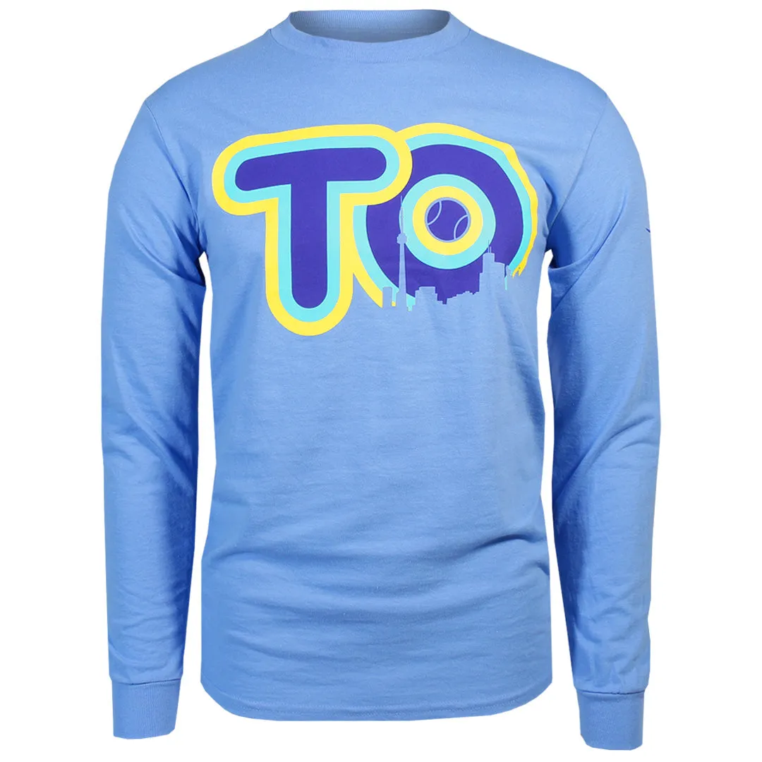 Merchant of Tennis TO Longsleeve - Carolina Blue Roll-Up Hard - wearing