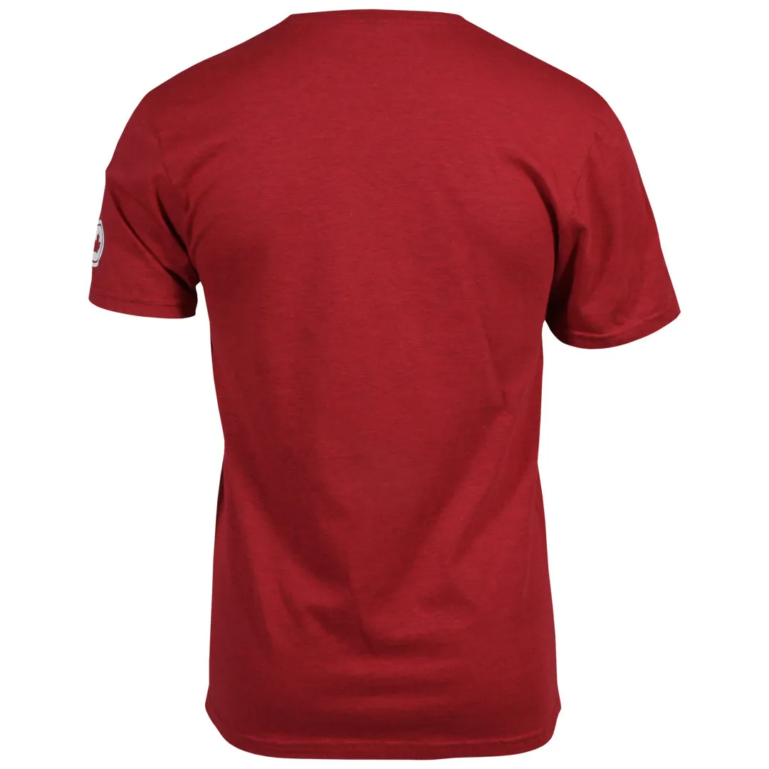 Ruffled Heavyweight Merchant of Tennis True North Tee - Red Stylish Details