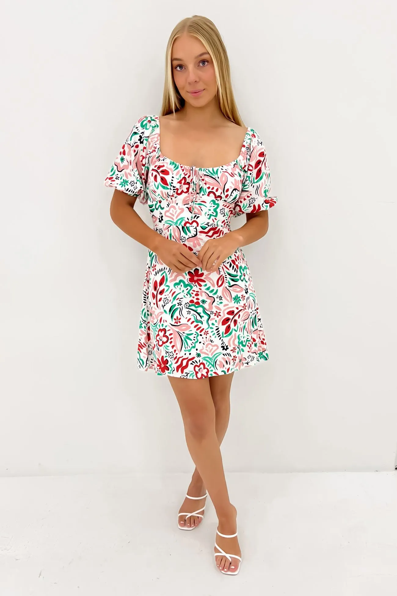 Merry Mini Dress Multi Bloom Zone Smooth Vibes