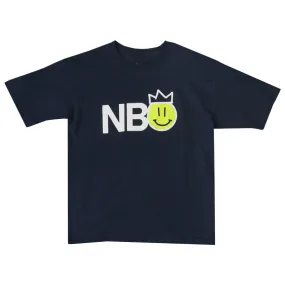 Pleated Bootcut Leg NBO Toronto Junior Happy Face Tee - Navy