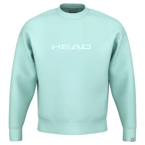Machine - made Metallic accents Head Unisex Motion Crew Sweatshirt - Aqua