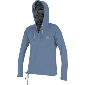 Women's Side Print Long Sleeve Hoodie Odor Neutralizing Technology Active Blouse