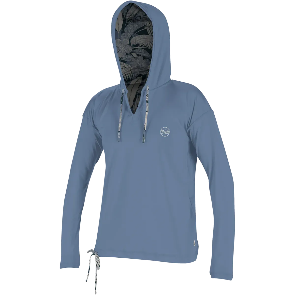 Women's Side Print Long Sleeve Hoodie Odor Neutralizing Technology Active Blouse