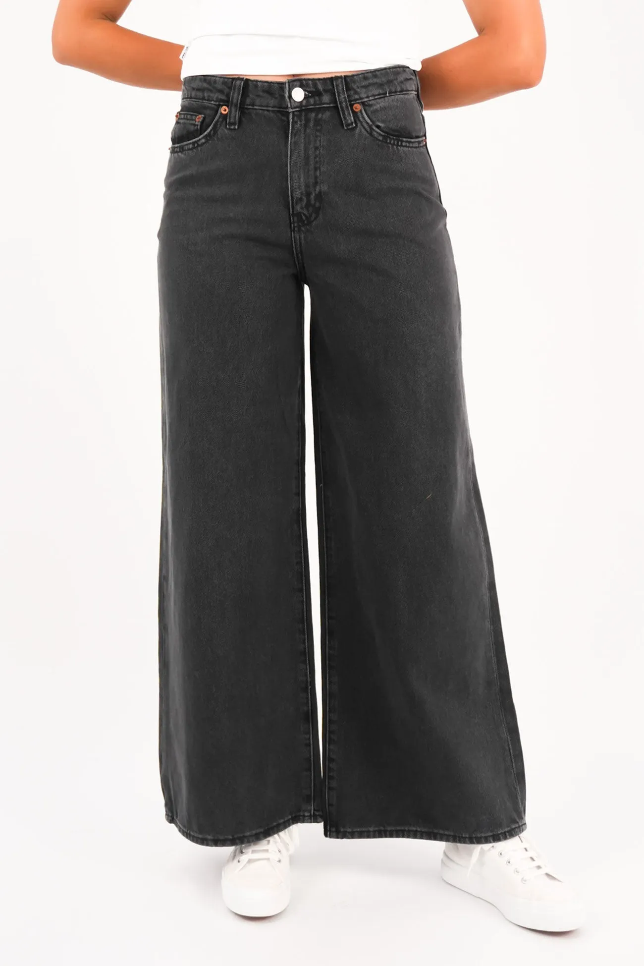 Mid A-Line Jean Black Logic Fashion Lover Versatile