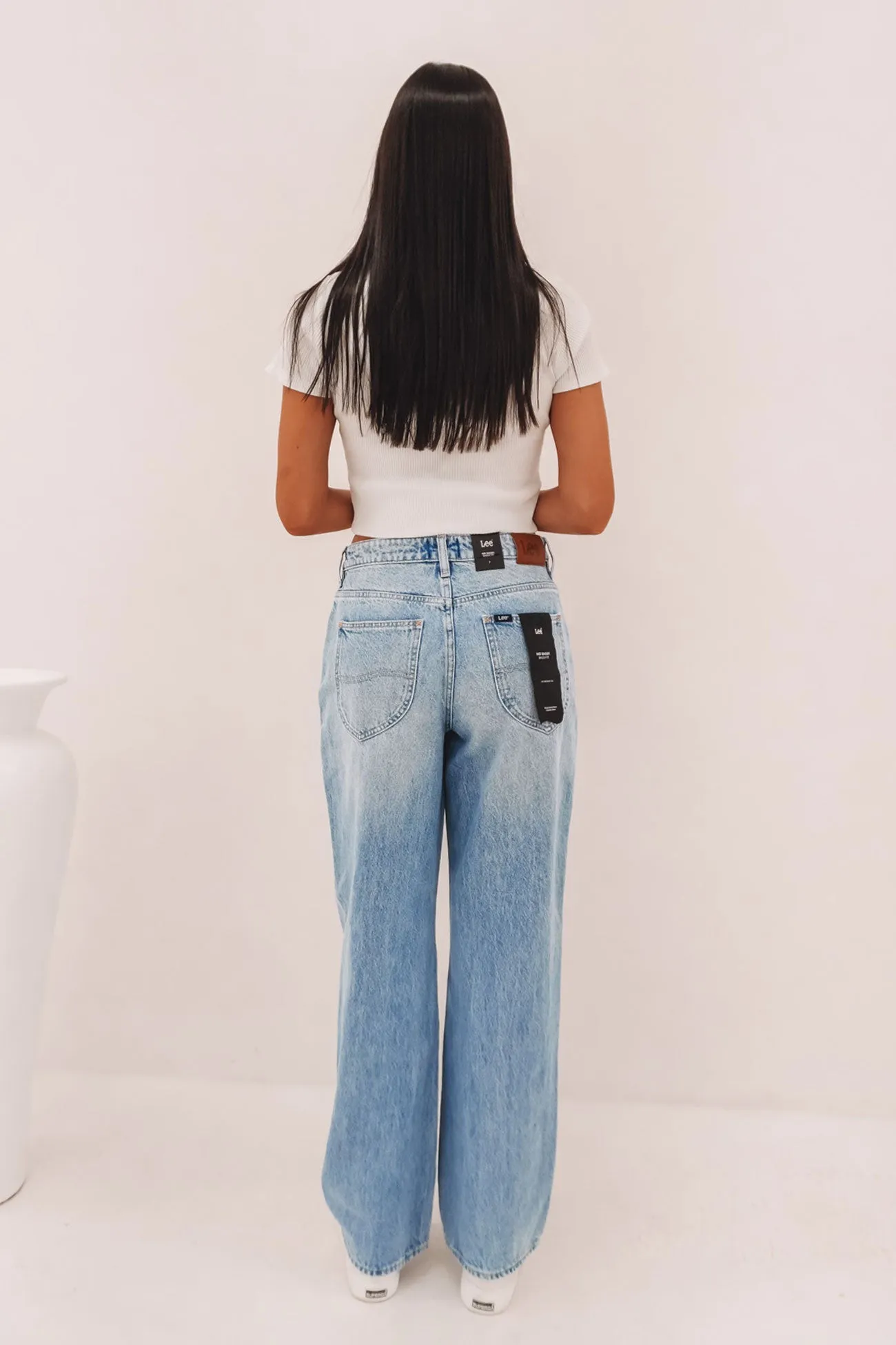 Mid Baggy Jean Skyline Blue Petite Non Irritating Inner Lining Urban Fit