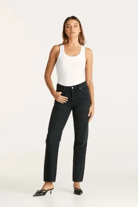 Mid Slim Straight Jean Black Drift Outdoor Fashion