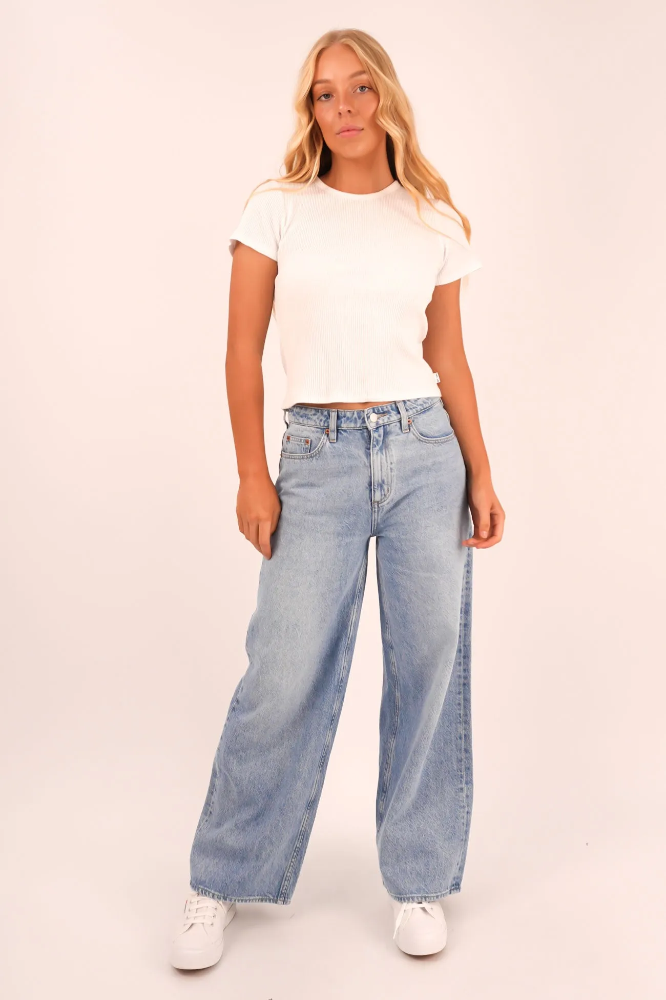 Mid Slouch Jean Downtown Fade Petite Zero Waste Pattern Design Clean Piece