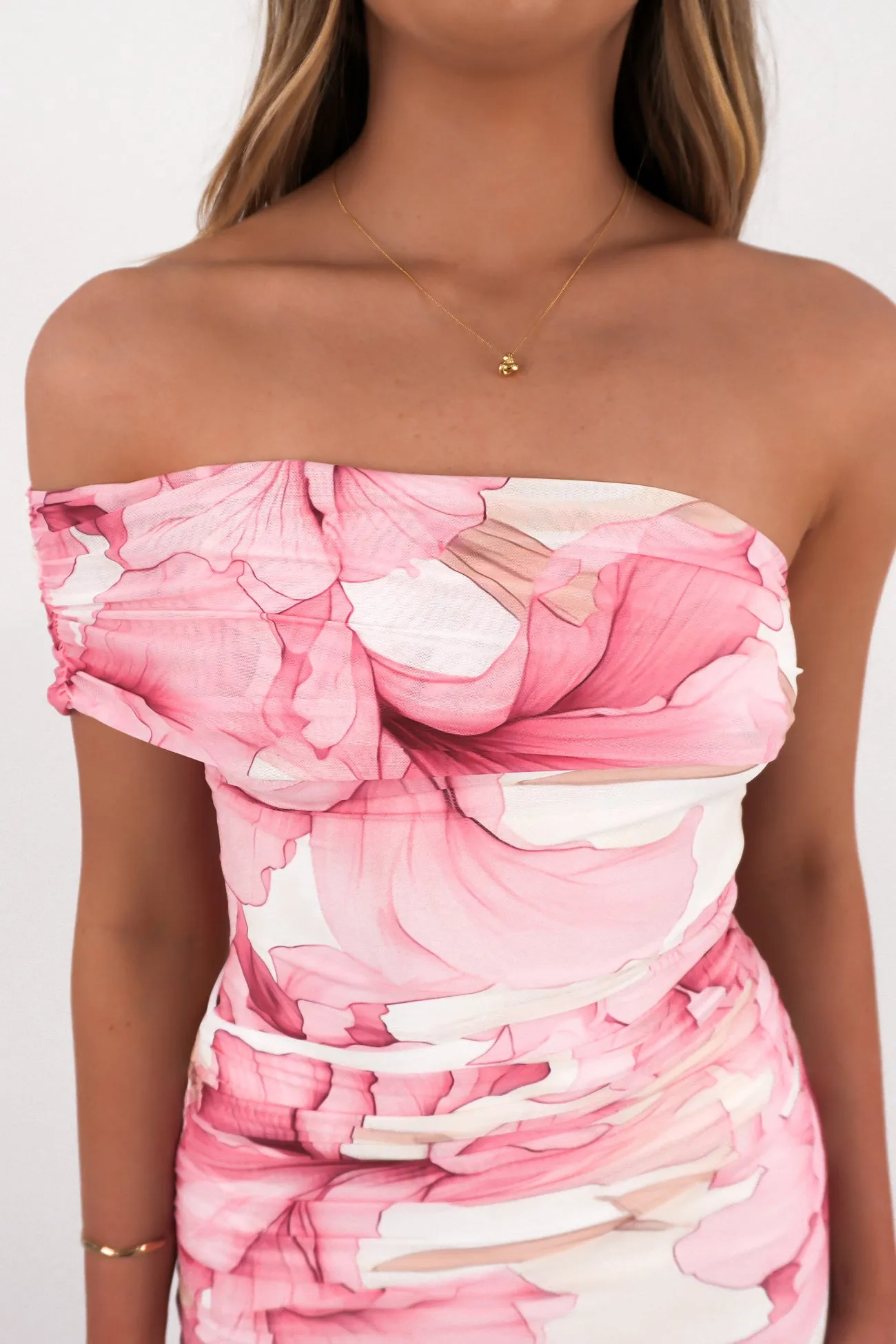 Jeri Maxi Dress Pink Printed-Lining All Wear