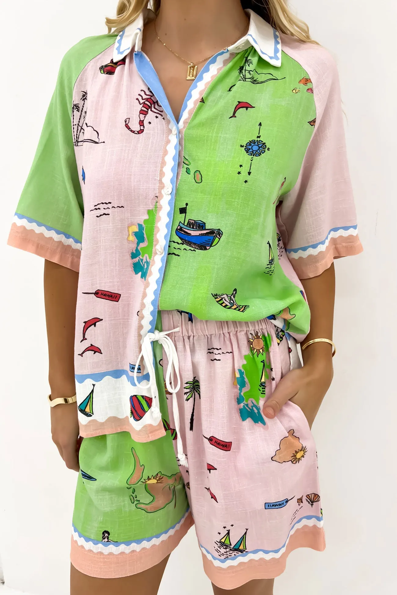 Ombre look Subtle Details Mika Shirt Tahiti
