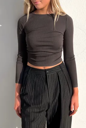Mikaela Long Sleeve Charcoal Hand wash recommended