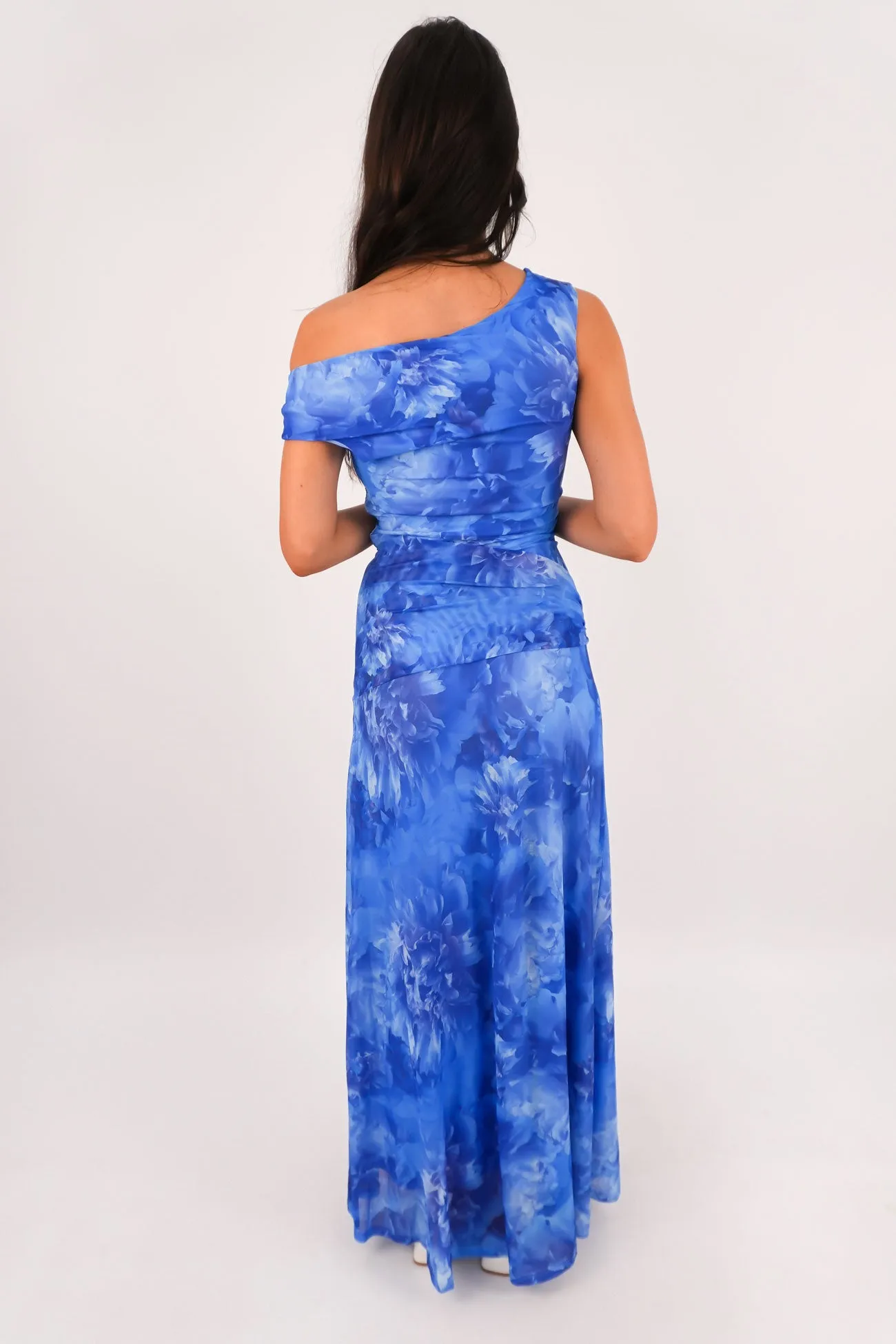 Milano Maxi Dress Blue Classic Edge Effortless Vibe