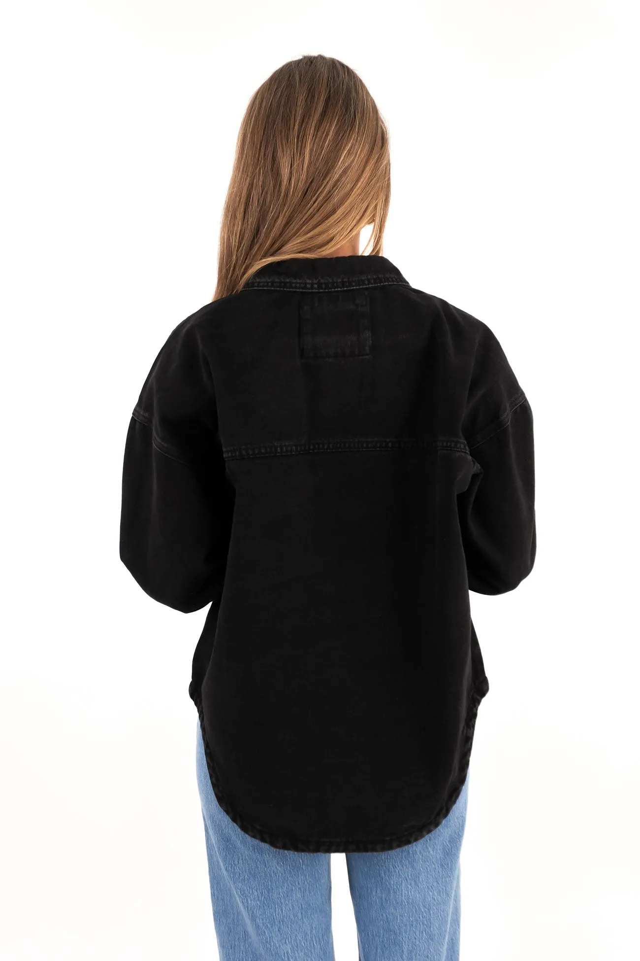 Dale Shacket Washed Black WaterRepellentExterior Noise Reducing Hardware