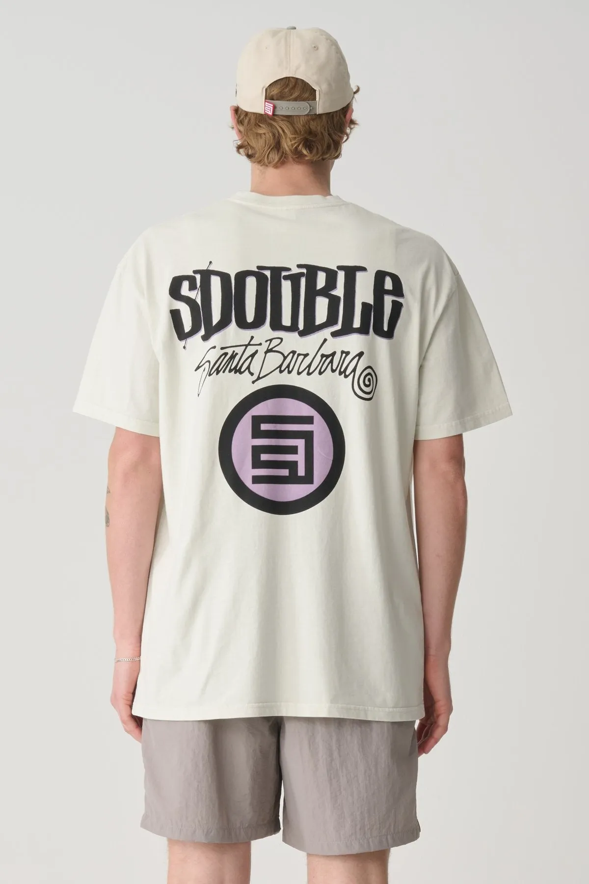 Relaxed Design Minimal Style Trend Combo Platter Tee Washed White