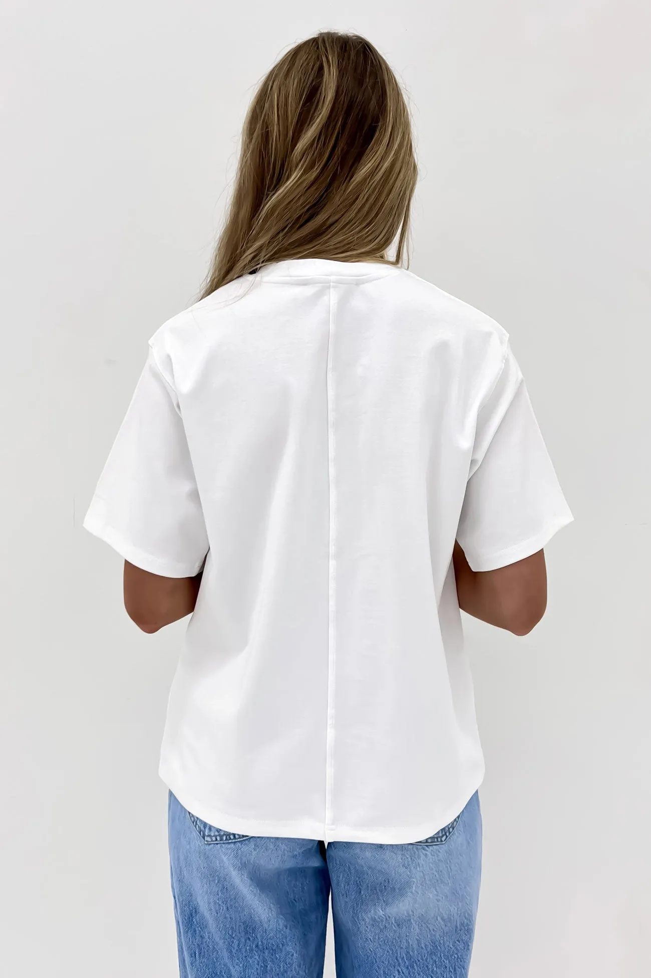 Slim fit sleekness Sadie Tee White
