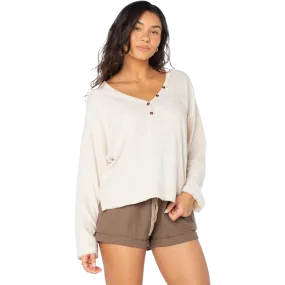 Women's Weekend Story Long Sleeve BreathableMeshPanels MinimalistAesthetic