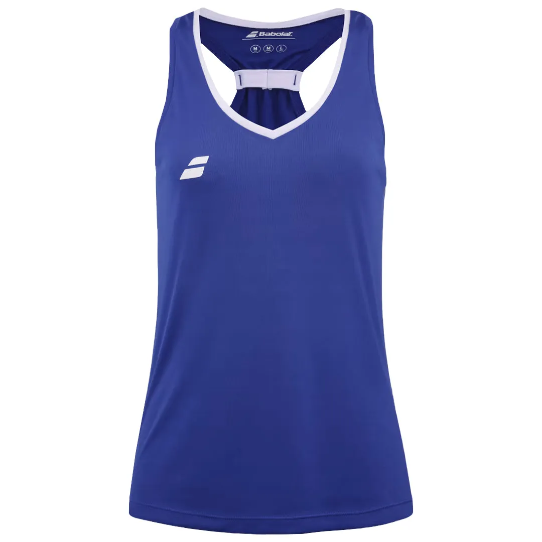 Layered Look Babolat Girl's Play Tank - Dark Blue