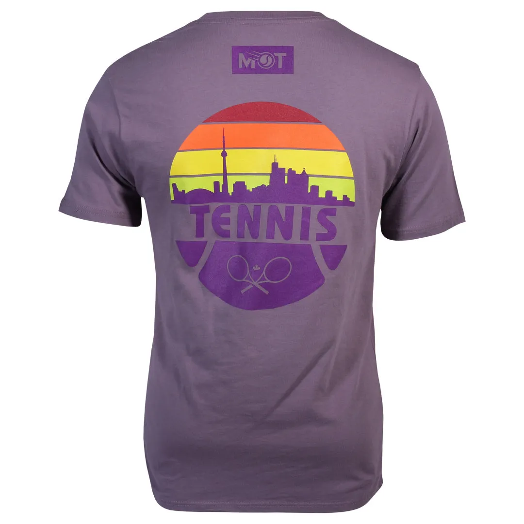 Wrinkle-Free Modern Style Modern Merchant of Tennis Sunrise Tee - Purple