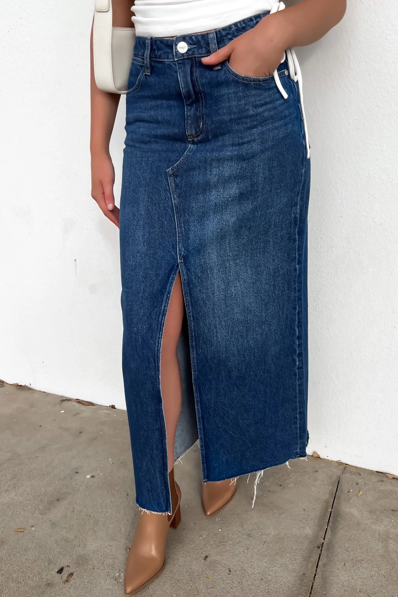 Floor Length Mid Repair Maxi Skirt Day Dreamer