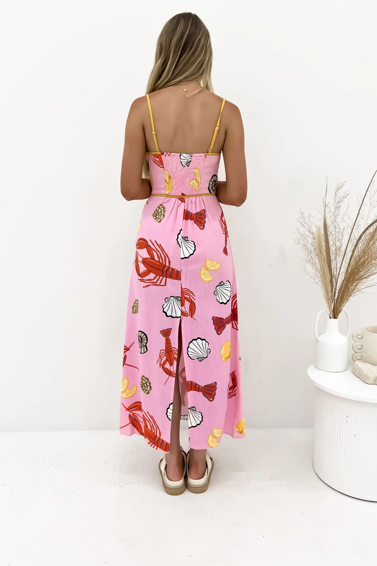 Metallic-Shine Cove Midi Dress Oceania