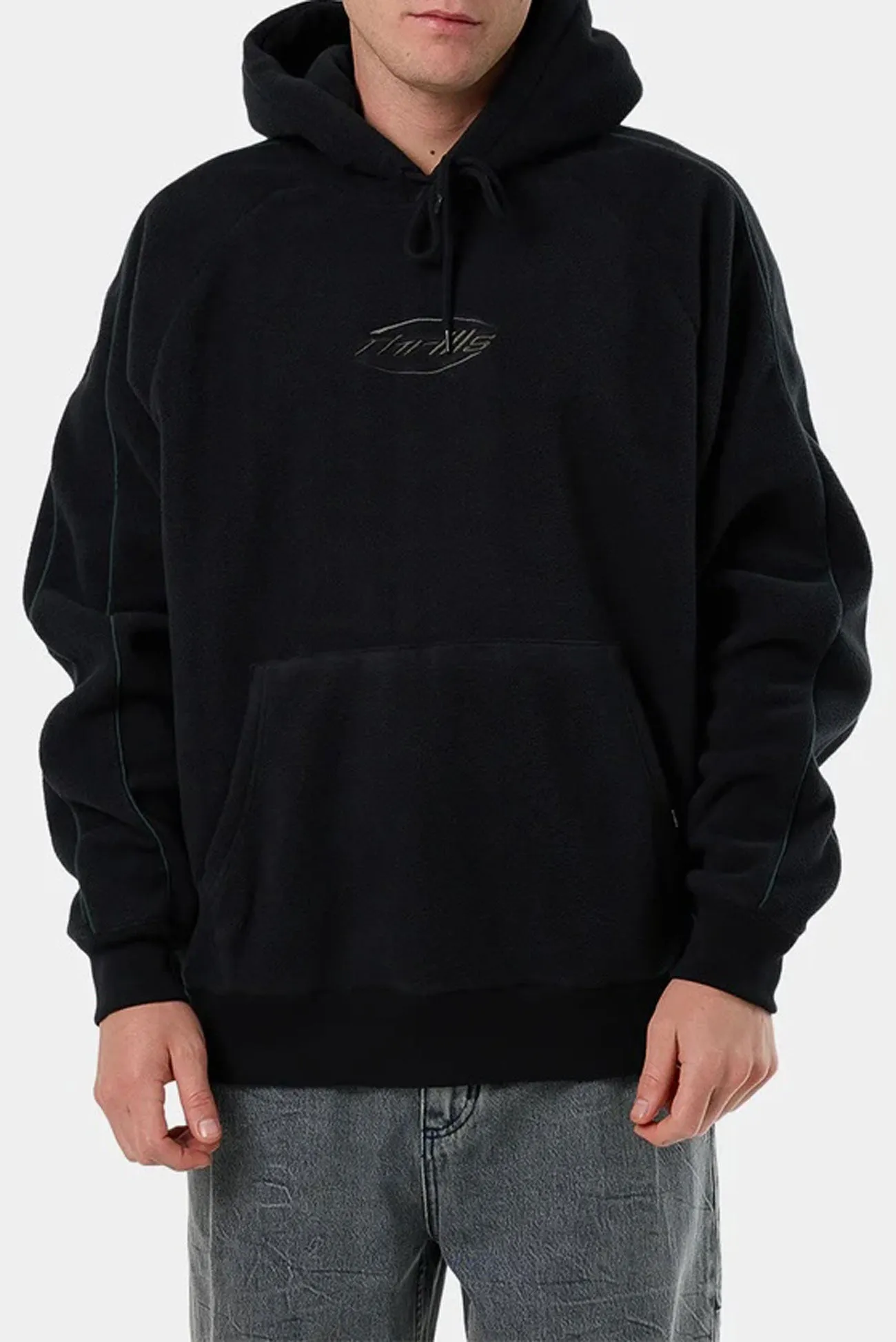 Fortune Favors Raglan Panel Hood Washed Black Luxury Appeal Minimalist Aesthetic