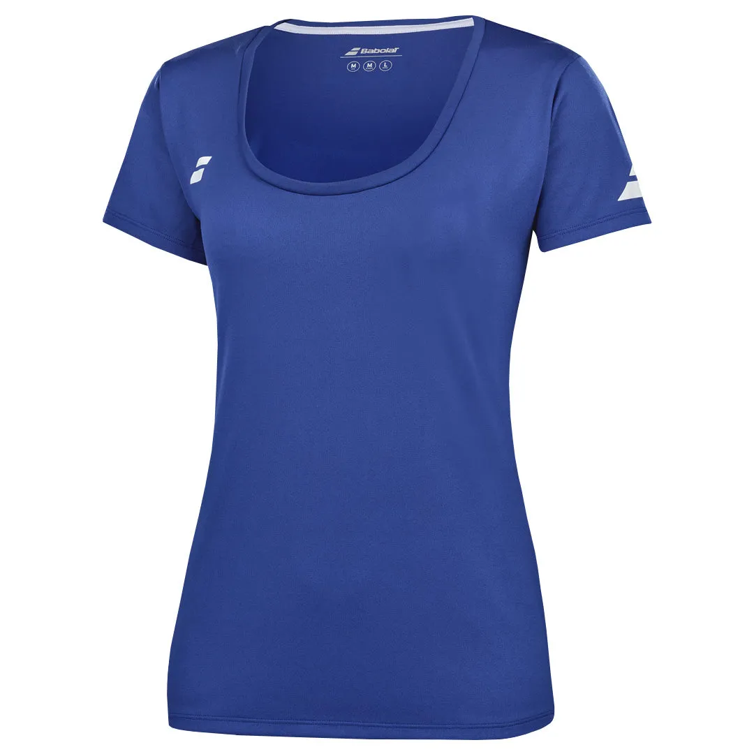 Microfiber Material Babolat Girl's Play Cap Sleeve Top - Sodalite Blue